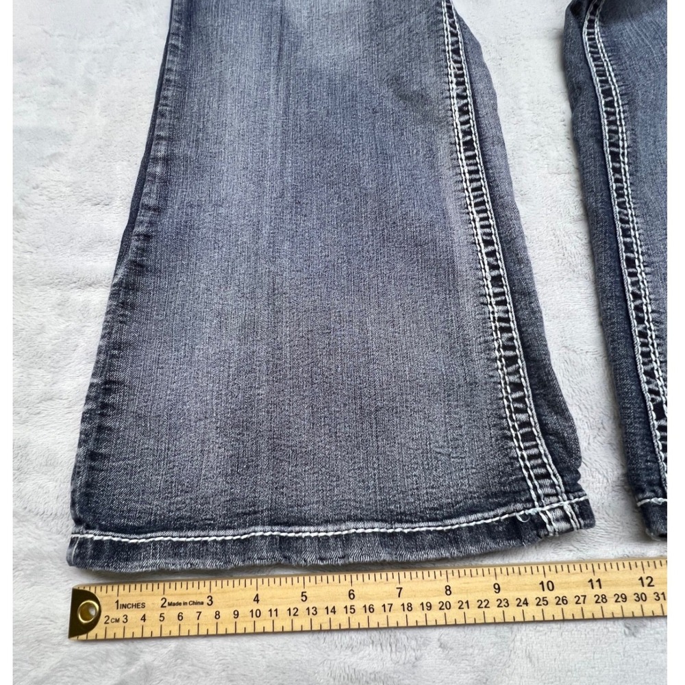 Amethyst Series 31 Women's Flare Jeans 22 Blue Denim Contrast Stitch Western - Picture 8 of 12